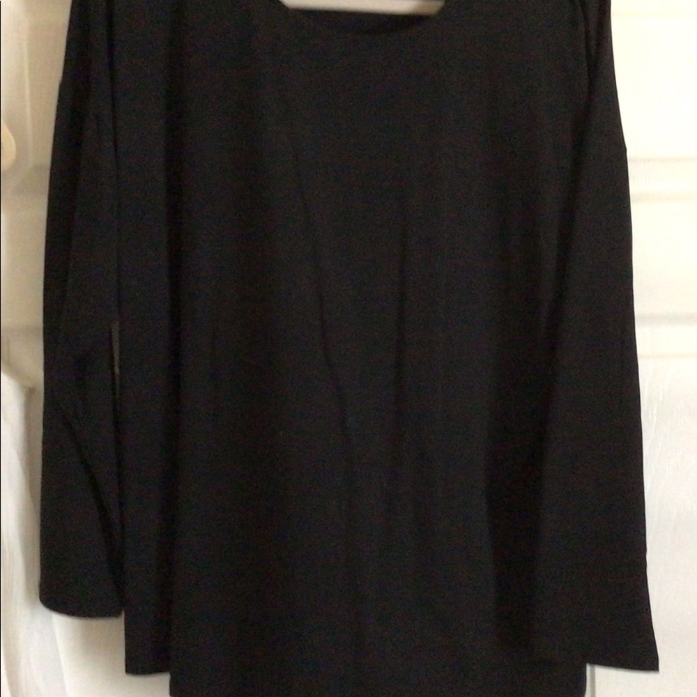 Long sleeve black pullover.